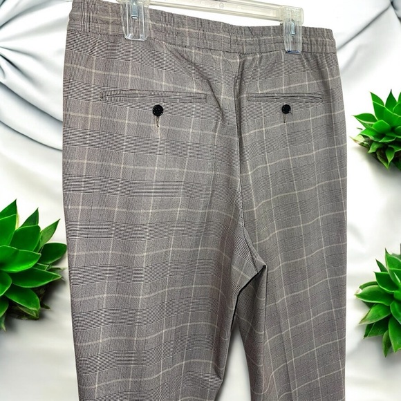 H&M Men’s Plaid Slim Fit Pull On Cuffed Pants - Picture 9 of 16